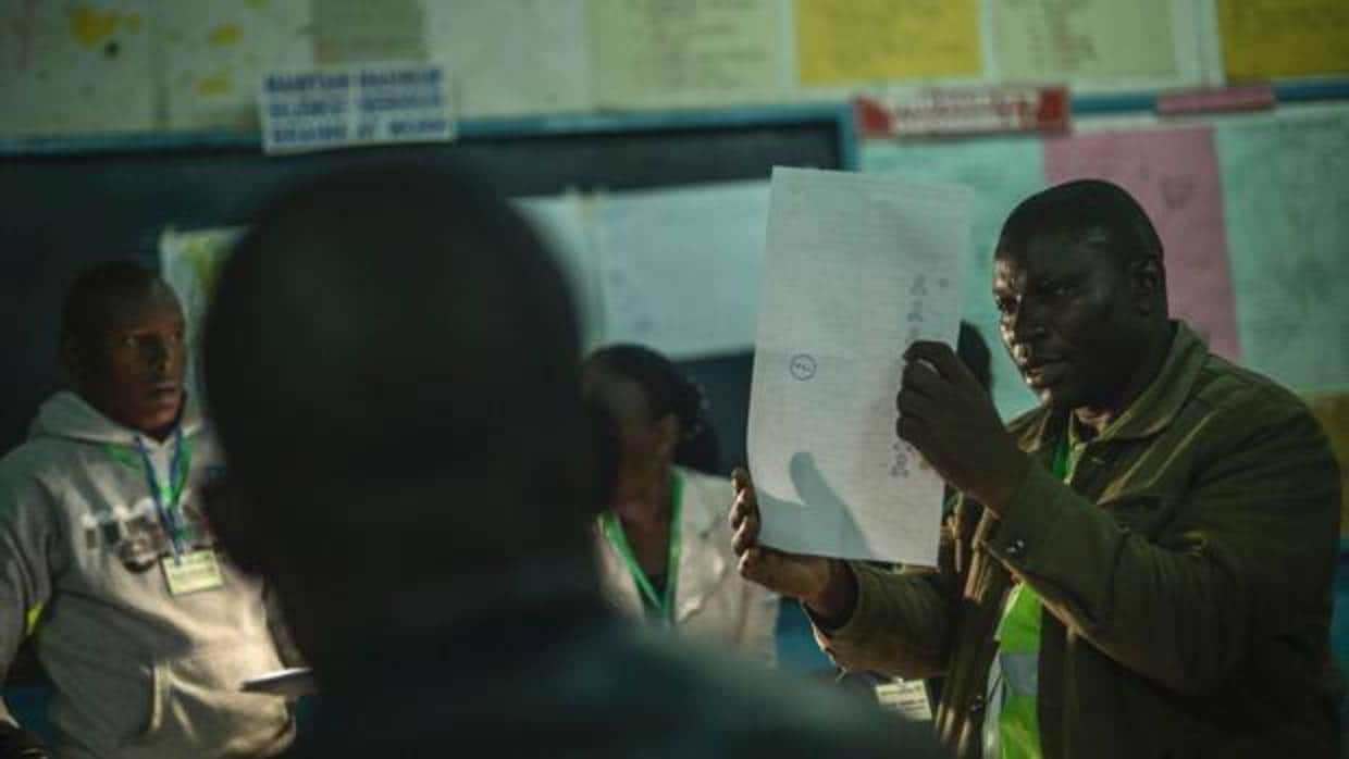 Recuento oficial de las votaciones en Nairobi, Kenia