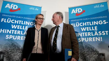 Los cabezas de cartel de la candidatura de AfD, Alexander Gauland y Alice Weidel