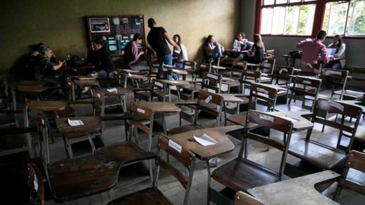 Fotografía de archivo de un aula