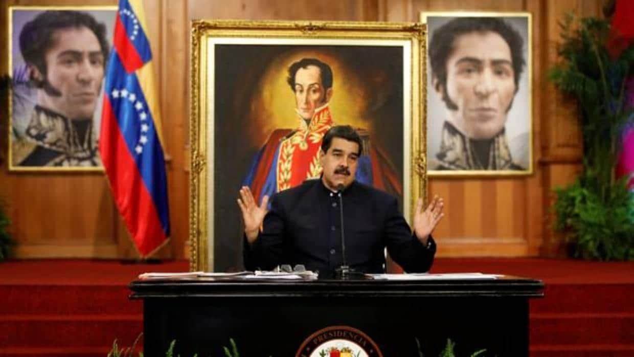 Nicolás Maduro, durante una rueda de prensa en el palacio de Miraflores