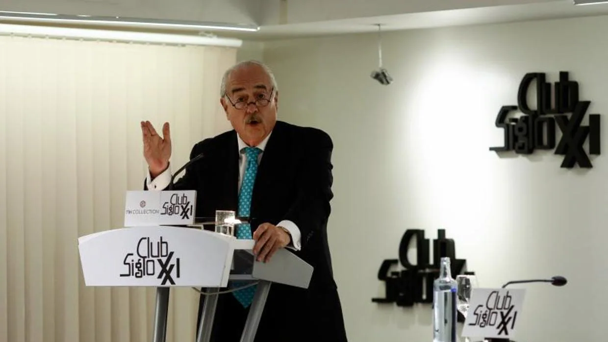Andrés Pastrana, durante su conferencia en el Club Siglo XXI, en Madrid