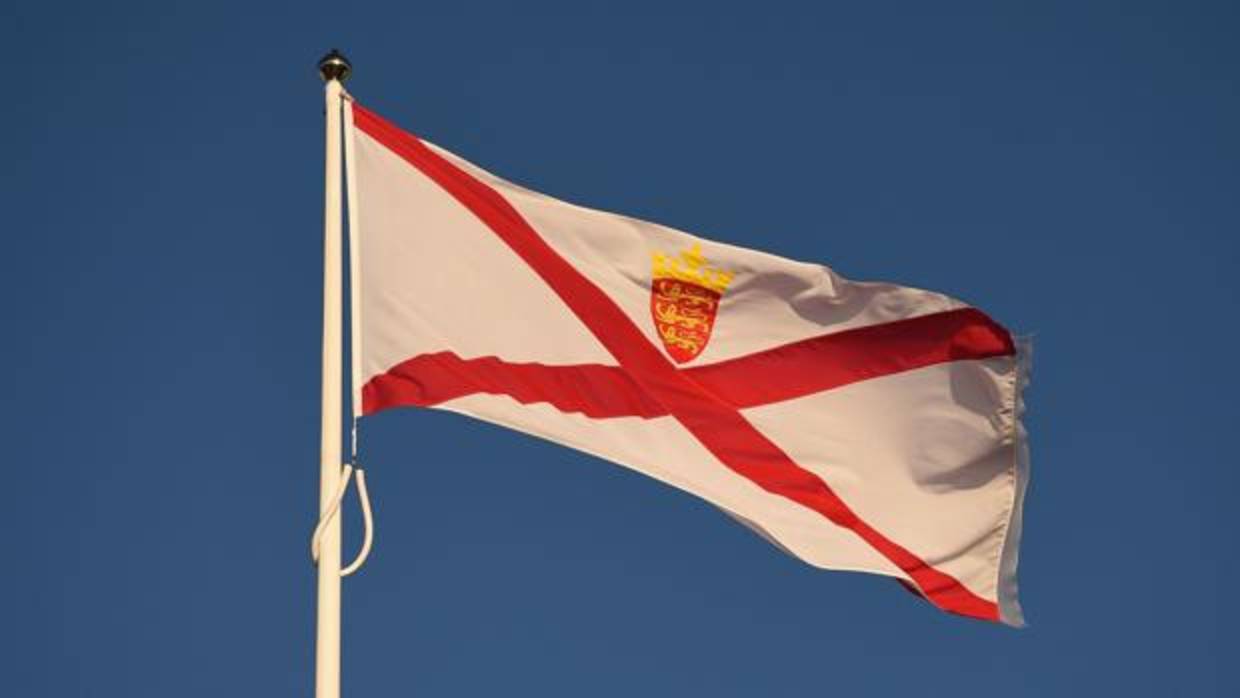 La bandera de la isla británica de Jersey