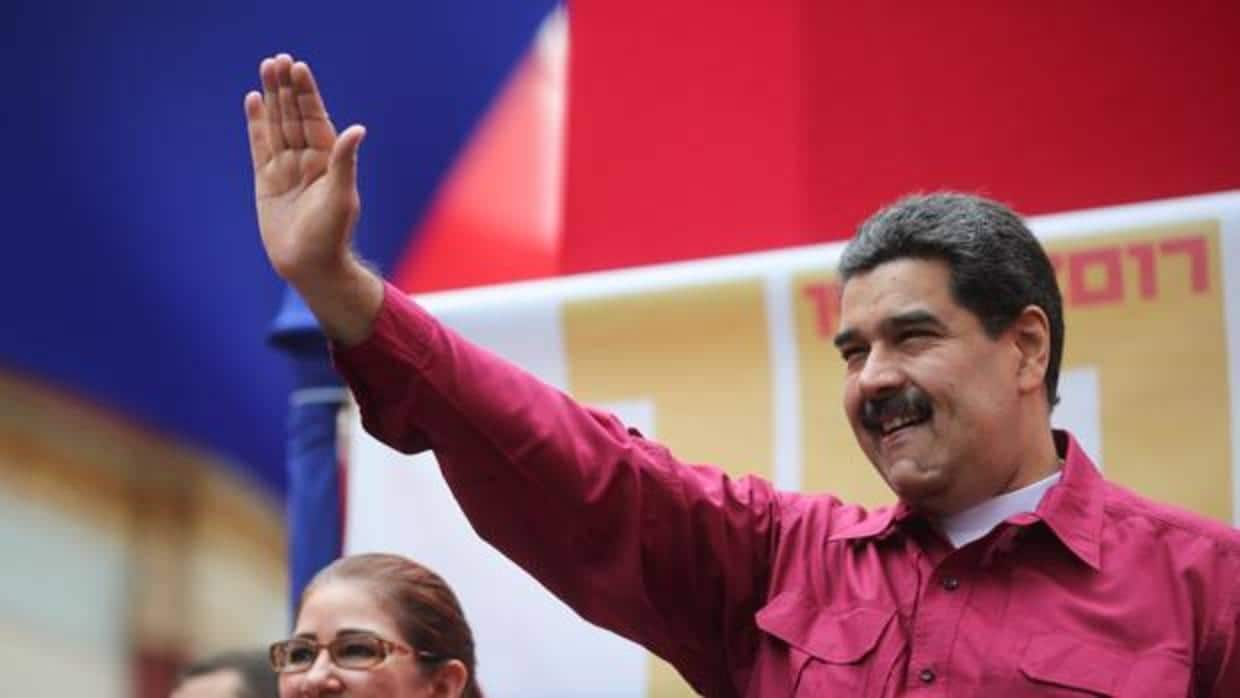Nicolás Maduro, en un acto con seguidores este martes en Caracas