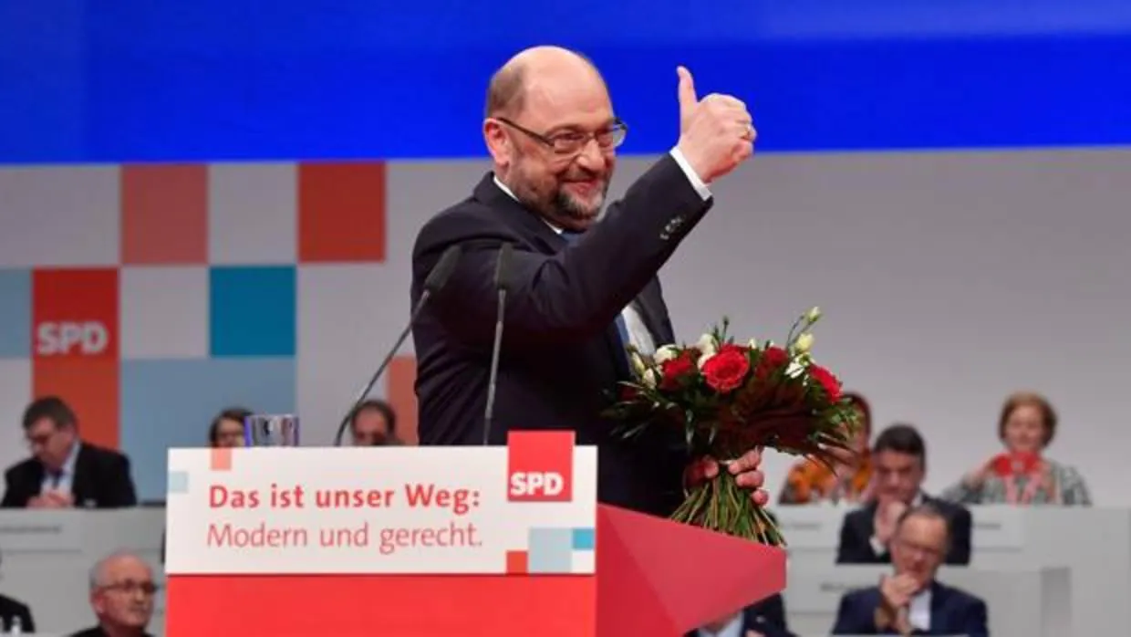 Martin Schulz, tras su reelección al frente del SPD en el congreso de los socialdemócratas alemanes