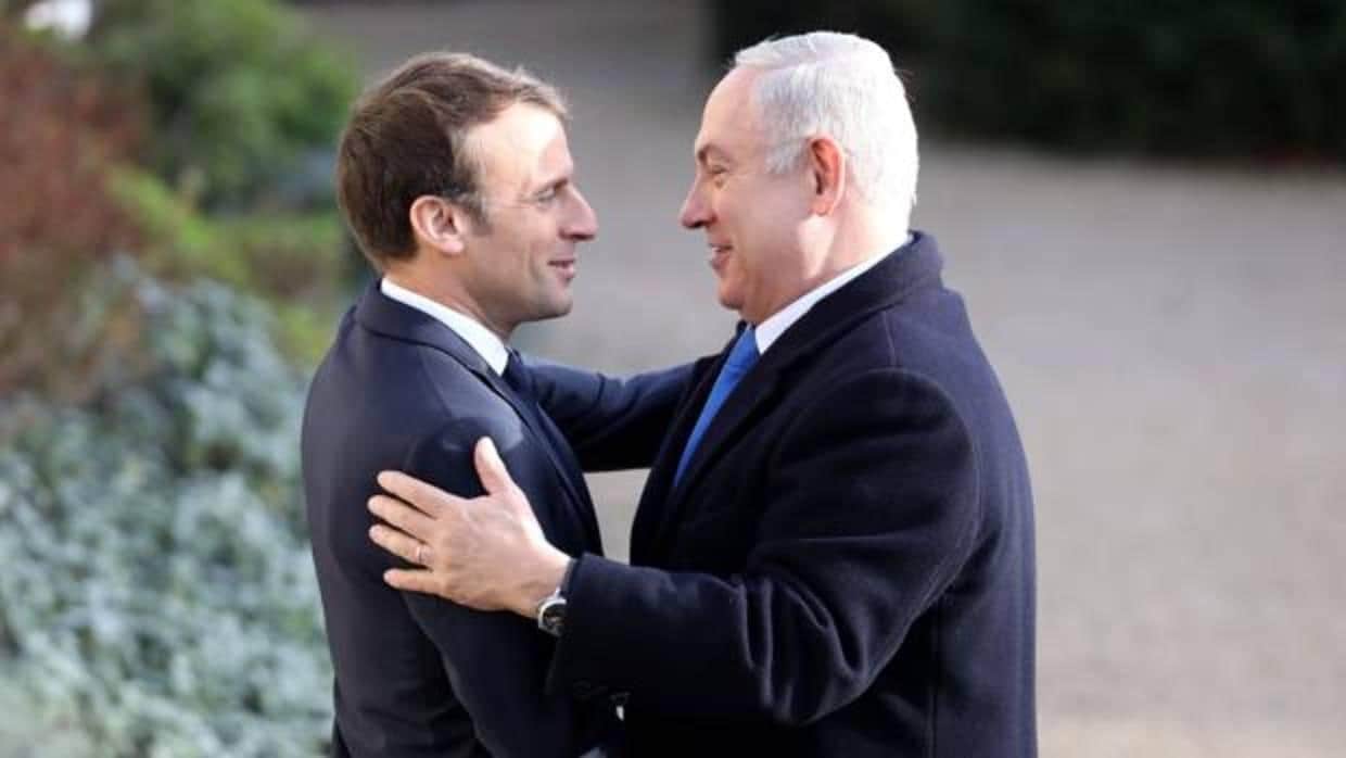 Emmanuel Macron y Benjamin Netanyahu, durante su encuentro en el Palacio del Elíseo, en París