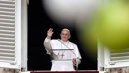 El Papa Francisco este domingo en el rezo del Ángelus