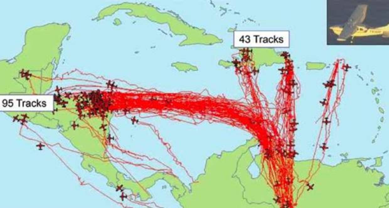 De Venezuela a Honduras: imagen de 2011 elaborada por el Comando Sur de EE.UU. sobre narco-vuelos