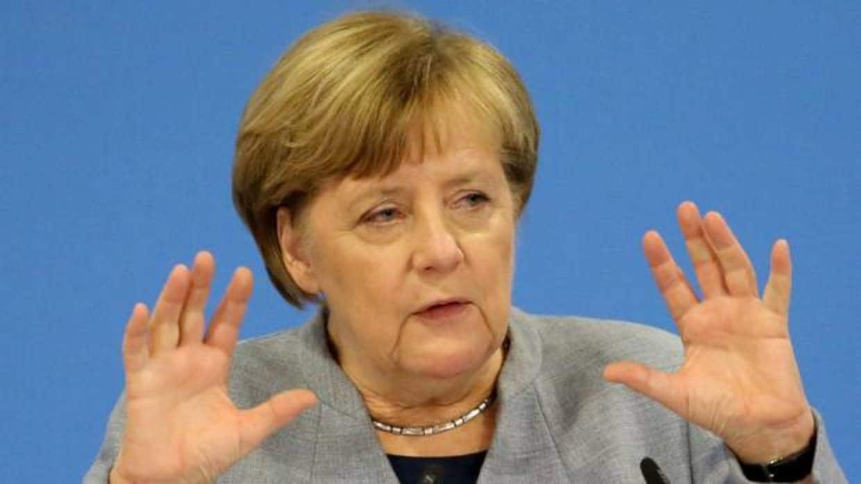 La canciller alemana, Angela Merkel, duurante una convención del partido que lidera, la CDU