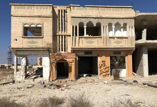 Casa ocupada por los yihadistas en Aqerbat cuando era feudo de Daesh