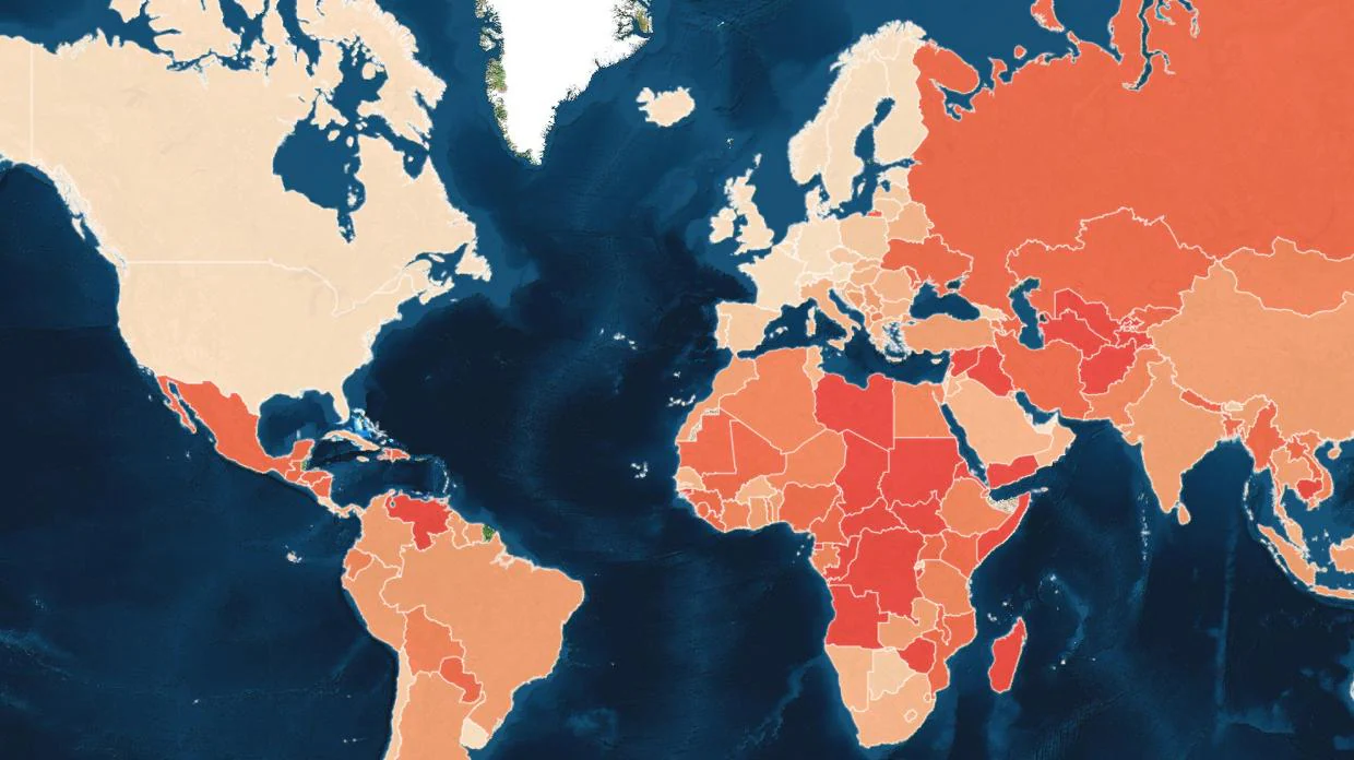 Índice de percepción de la corrupción, según Transparencia Internacional