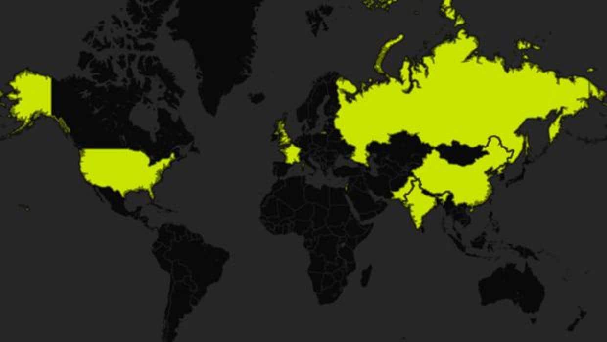 Mapa interactivo que muestra la amenza nuclear en el mundo