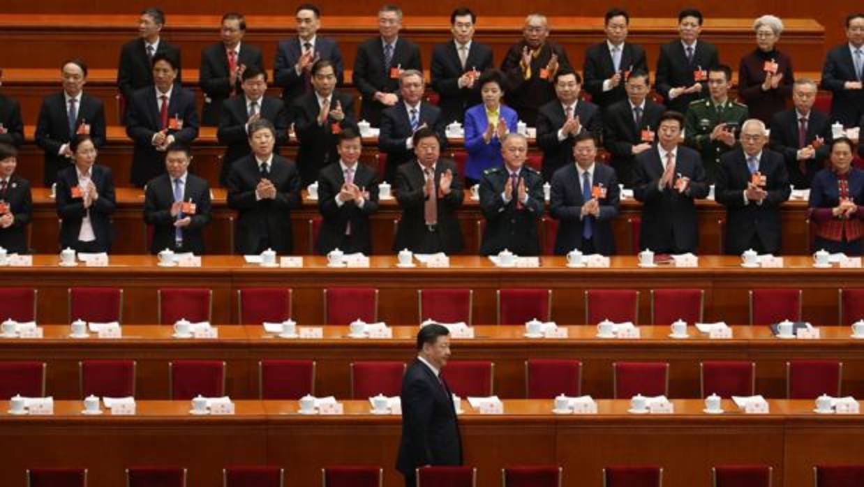 Xi Jinping, a su llegada a la primera sesión de la Asamblea Nacional
