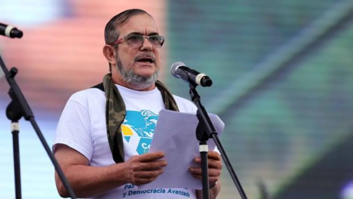Rodrigo Londoño, alias Timochenko, en un acto público tras la firma de los Acuerdos de La Habana
