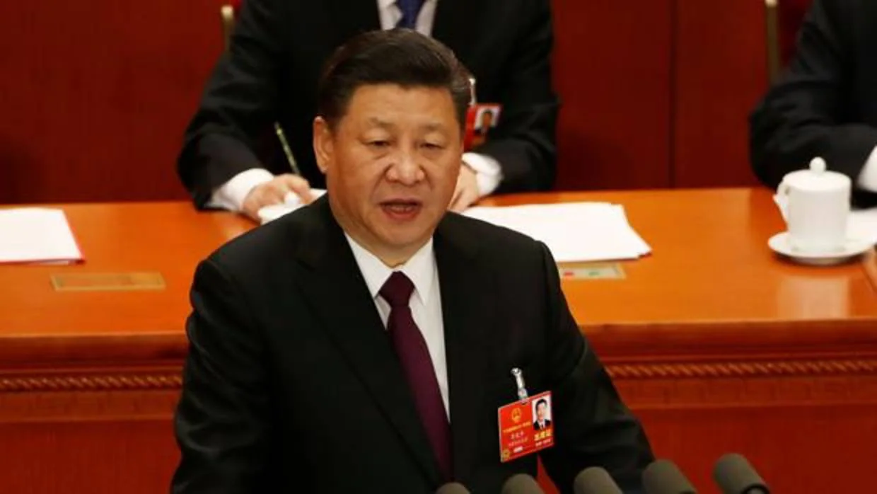 El presidente chino, Xi Jinping, durante la reunión de la Asamblea Nacional Popular