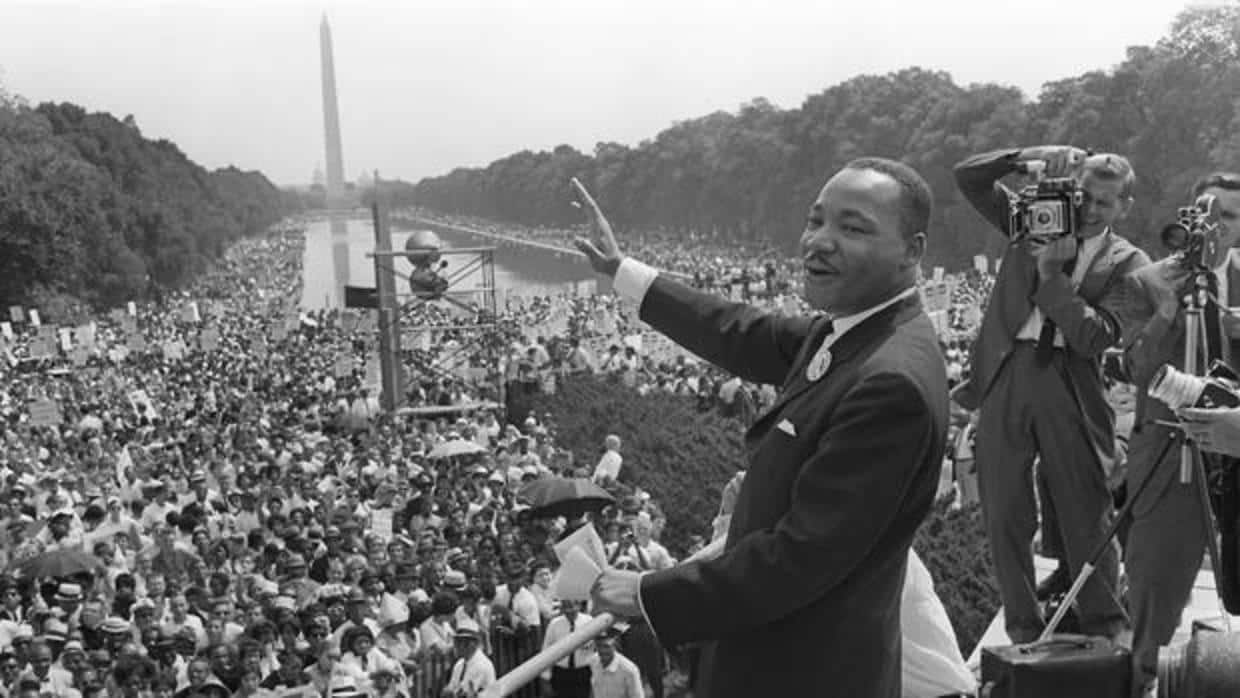 Martin Luther King, durante la «marcha sobre Washington» de 1963