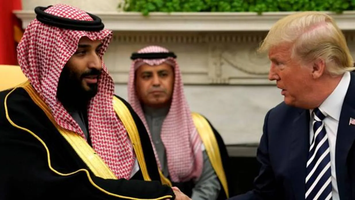 Mohamed bin Salman con Donald Trump en la Casa Blanca, el pasado 20 de marzo