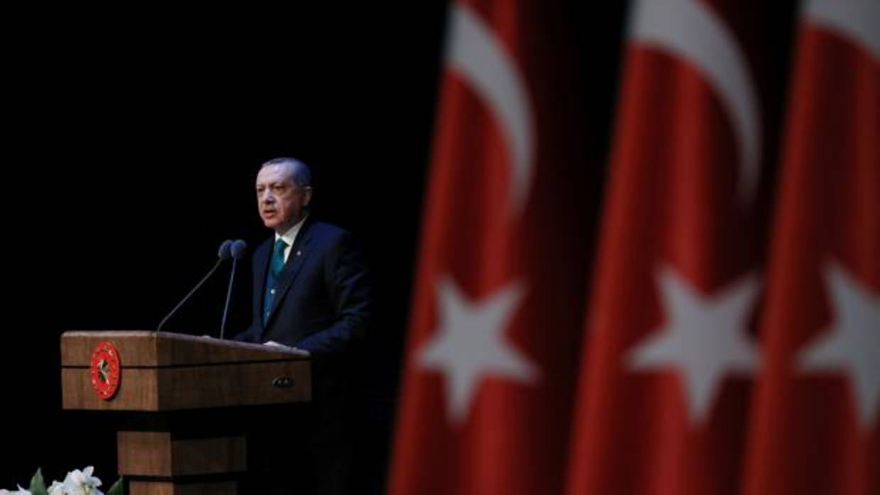 El persidente Erdogan, durante un acto en Ankara