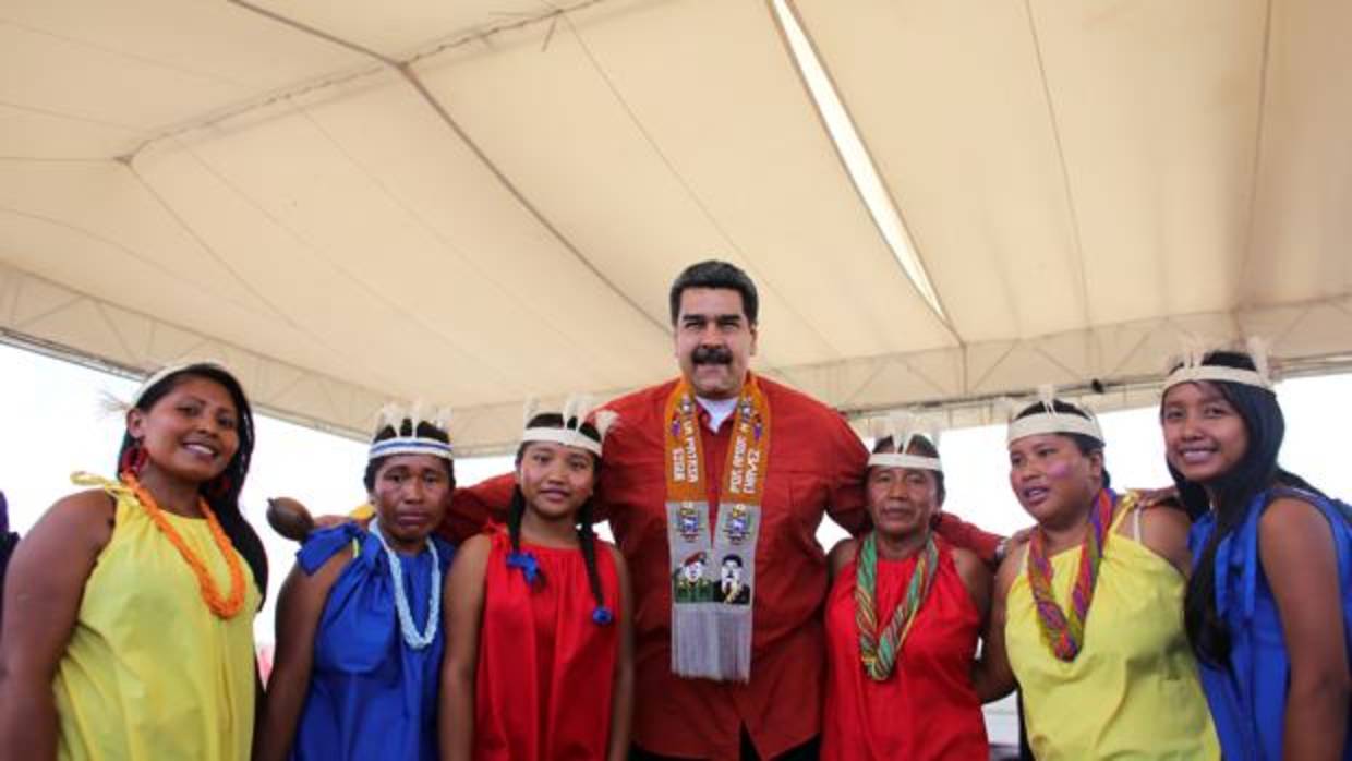 Maduro en un acto de inicio a la campaña presidencial