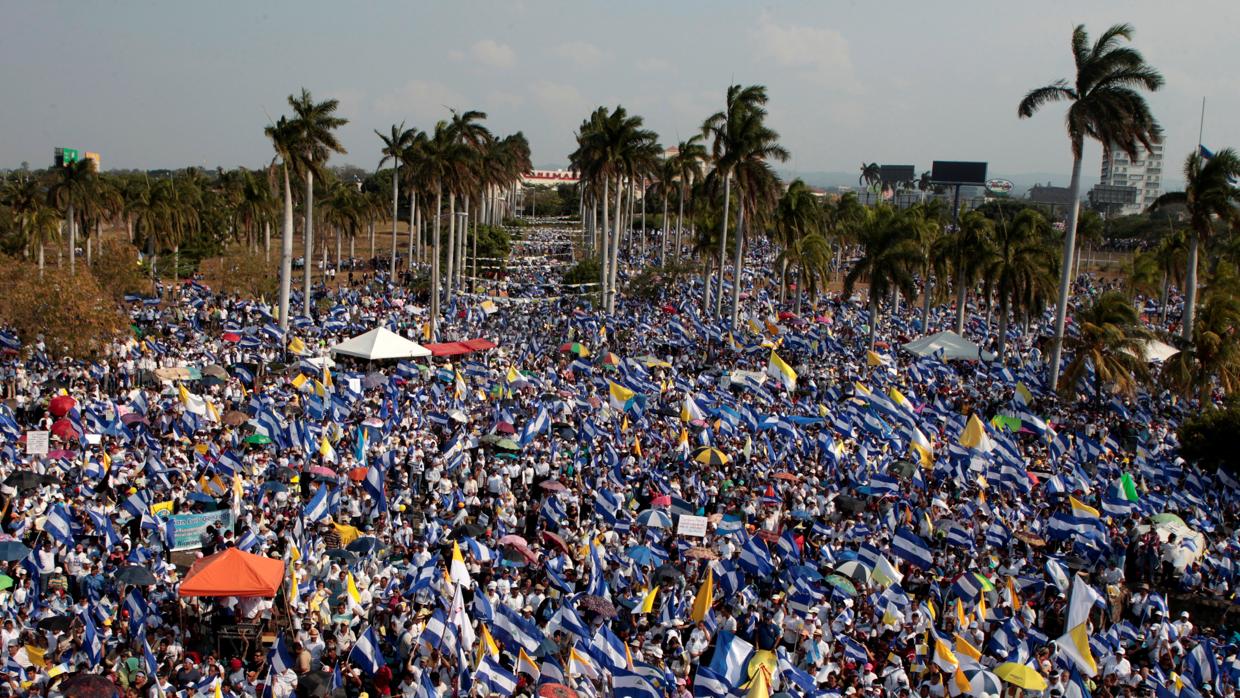 Marcha convocada por la Conferencia Episcopal de Nicaragua