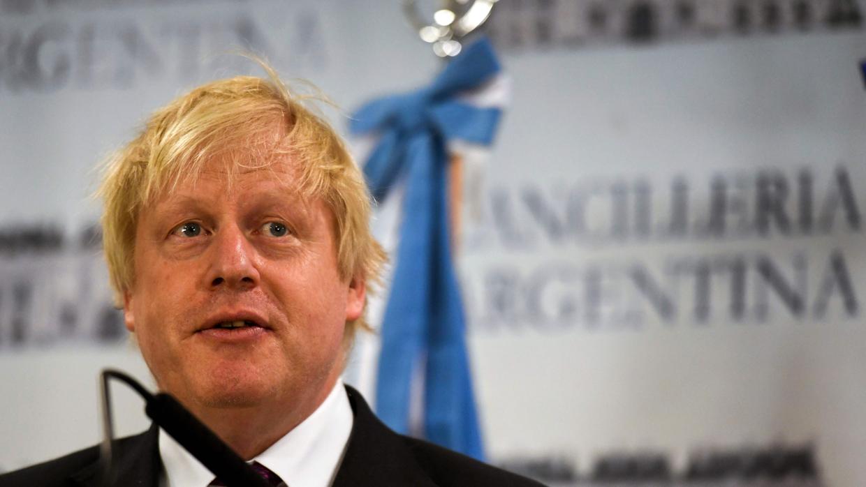 El canciller británico, Boris Johnson en Argentina