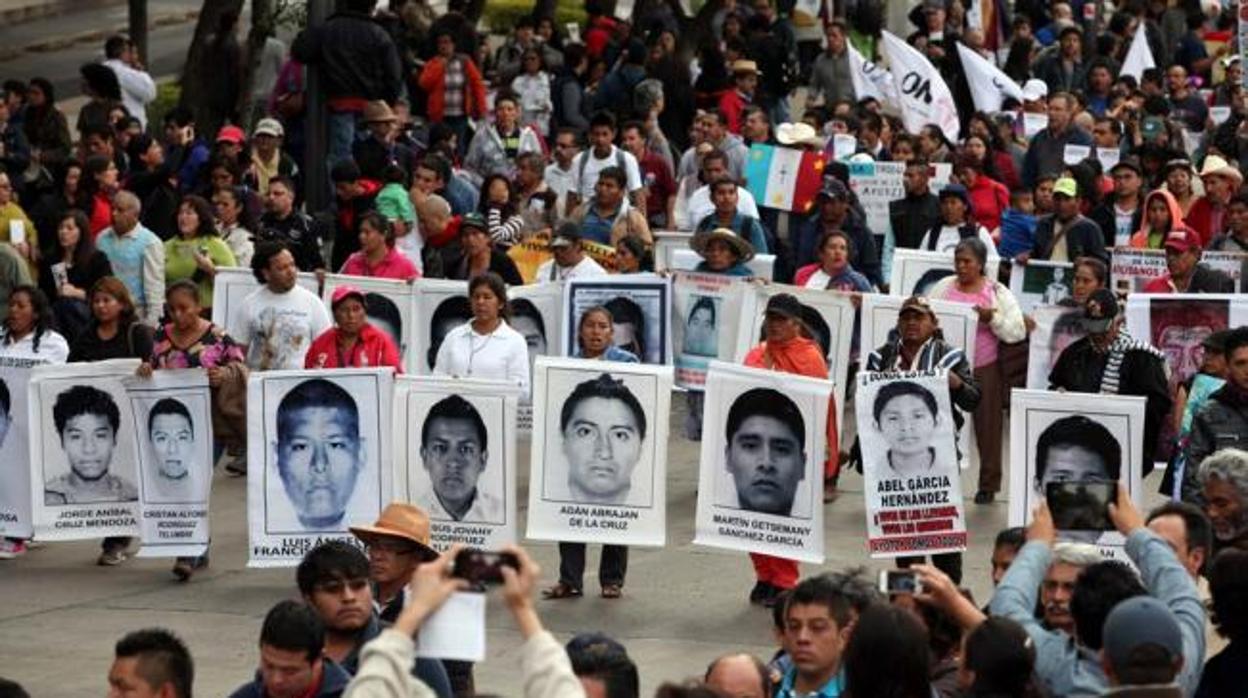 Marcha en Ciudad de México el pasado mes de septiembre cuandos se cumplían 3 años de la desaparición de los 43 estudiantes