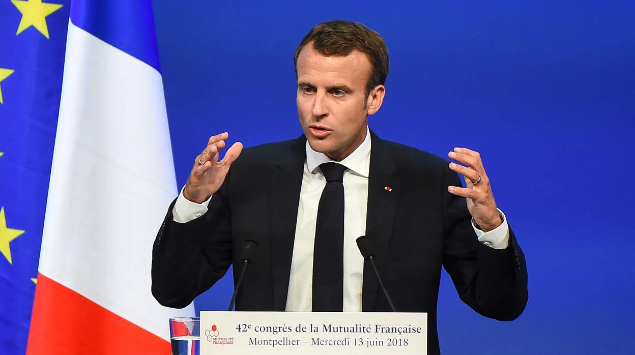 Emmanuel Macron en en Montpellier