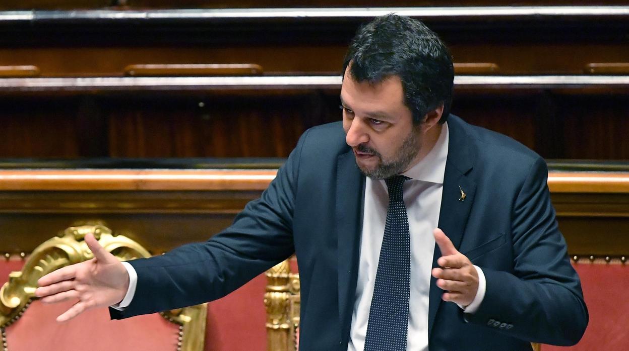 El ministro del interior italiano, Matteo Salvini en Roma