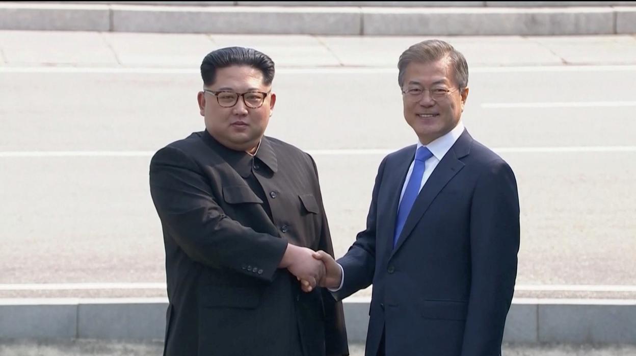 Kim Jong-un y Moon Jae-in en el pasado 27 de abril