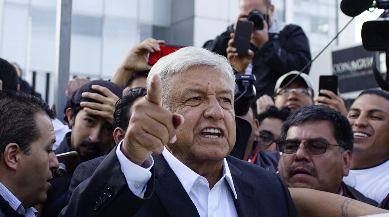 Candidato presidencial Andrés Manuel López Obrador durante las elecciones