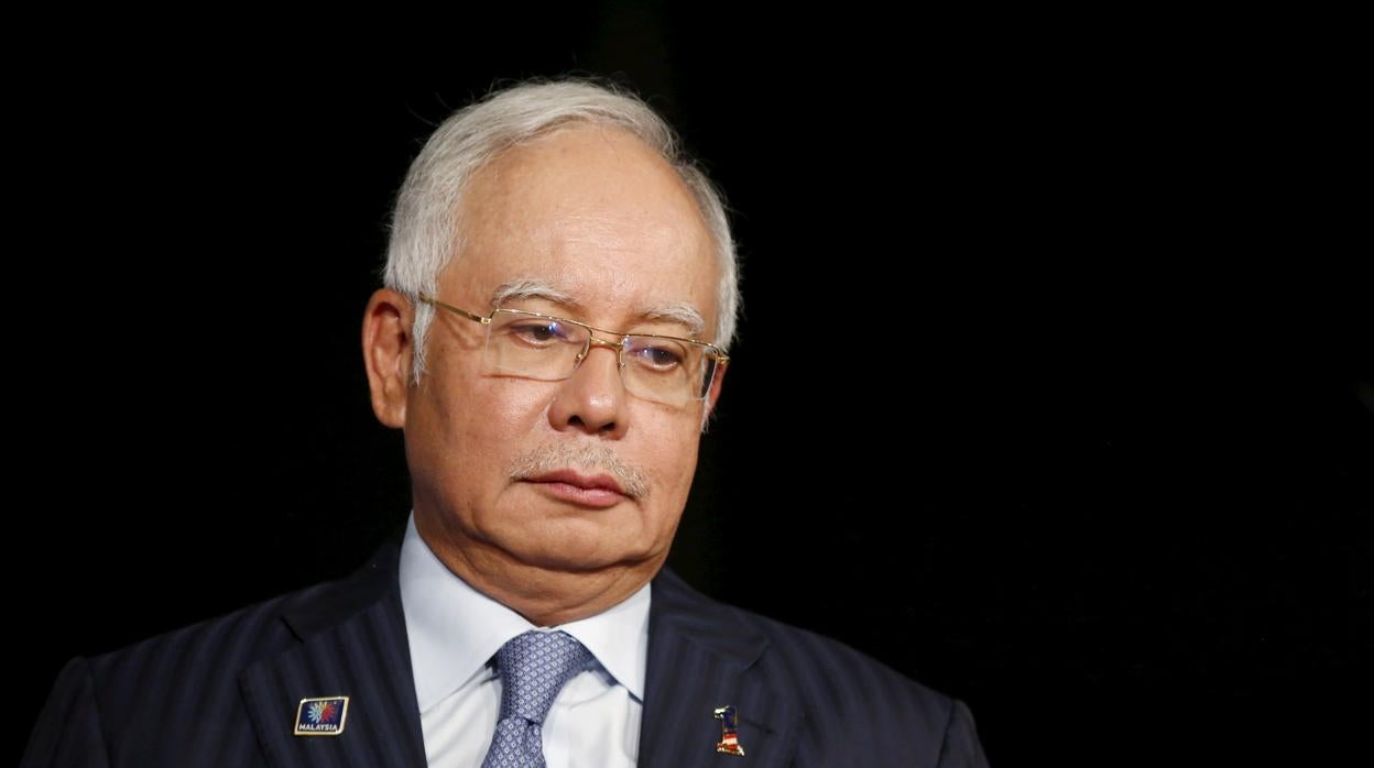 Najib Razak durante un foro económico en Kuala Lumpur