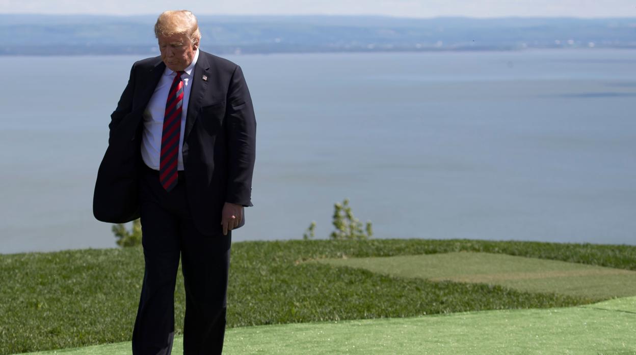 Trump durante la cumbre del G-7 en Canadá