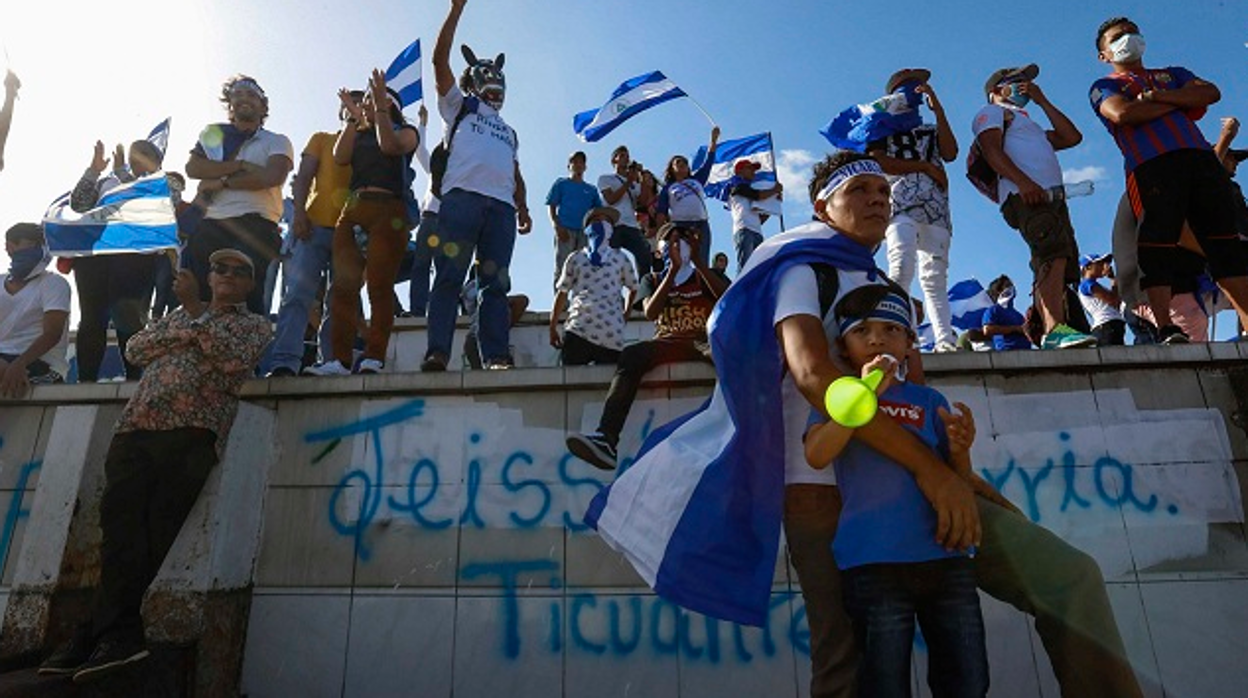 Las dos movilizaciones de Managua salieron con media hora de diferencia