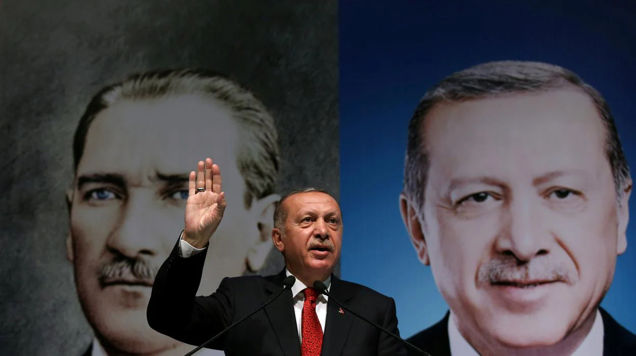 Tayyip Erdogan durante un discurso en Rize, Turquía