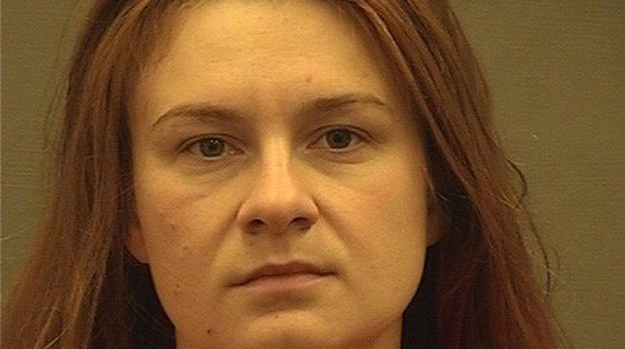 Maria Butina en una fotografía difundida por la oficina del sheriff de Alexandria