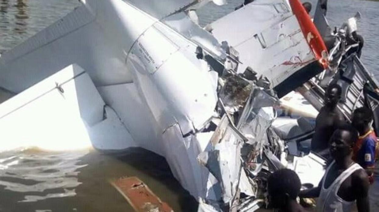 El avión accidentado en Sudán del Sur