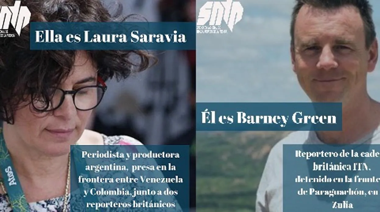 Dos de los periodistas detenidos en Venezuela (Dan Rivers es el tercero) y entregados al SEBIN
