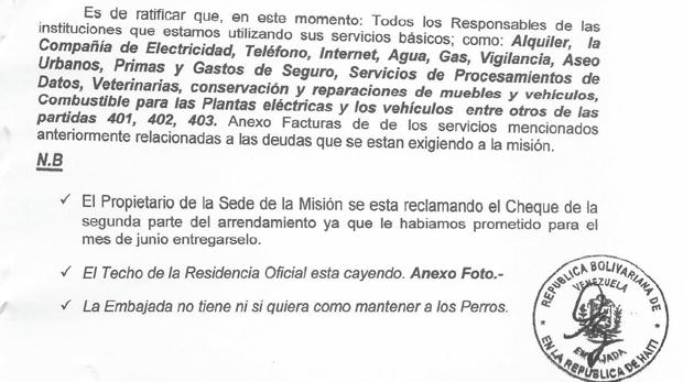 La crisis de Venezuela llega a las embajadas: «El techo se cae y no tenemos ni para mantener a los perros»