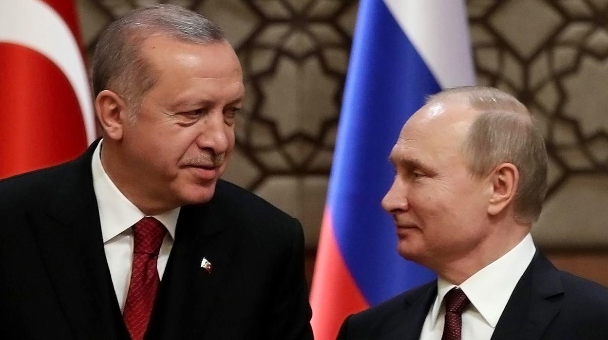 El presidente de Turquía, Erdogan, y el de Rusia, Putin