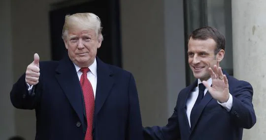 Macron recibe a Trump en el Elíseo
