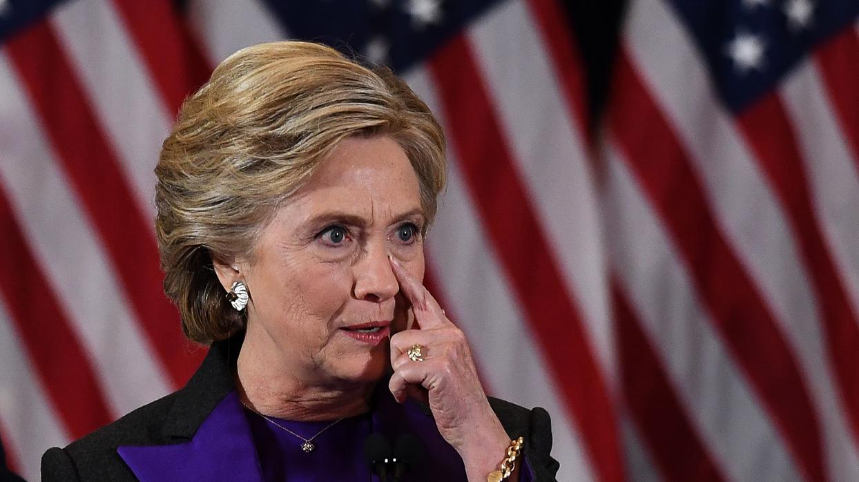 Hillary Clinton, tras su derrota electoral frente a Donald Trump en 2016