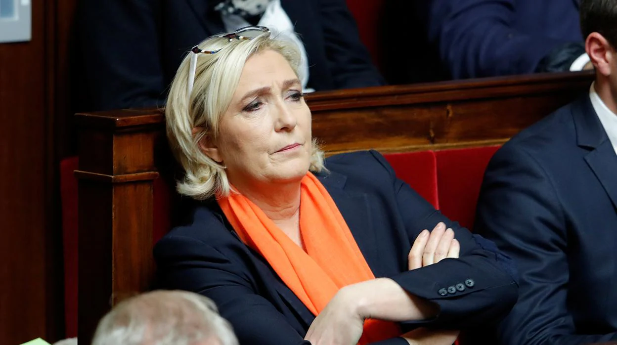 Marine Le Pen, en una sesión de la Asamblea Nacional