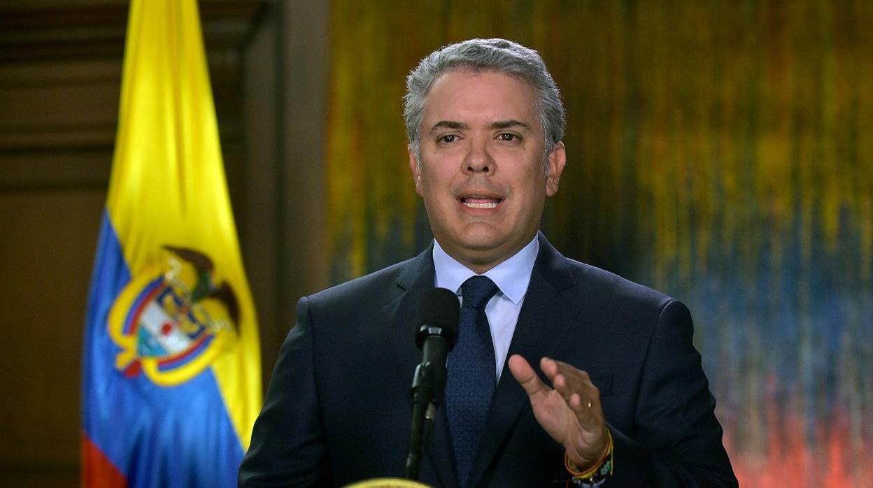 Iván Duque, durante su discurso