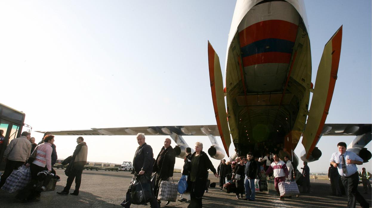 Georgianos deportados de Rusia en 2006
