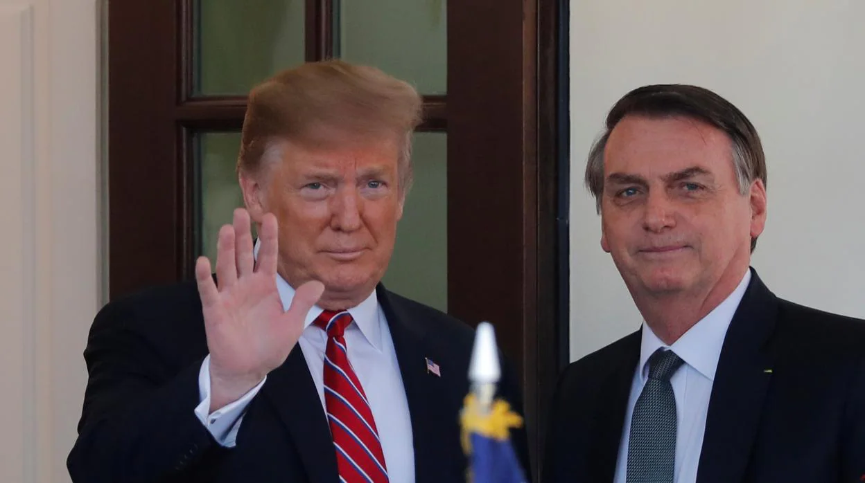 El presidente Donald Trump, junto a Jair Bolsonaro, durante la visita de este a Washington el pasado mes de marzo