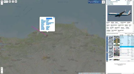 El avión de Pompeo se encontraba pasadas las 17:00 hora española sobrevolando Turquía
