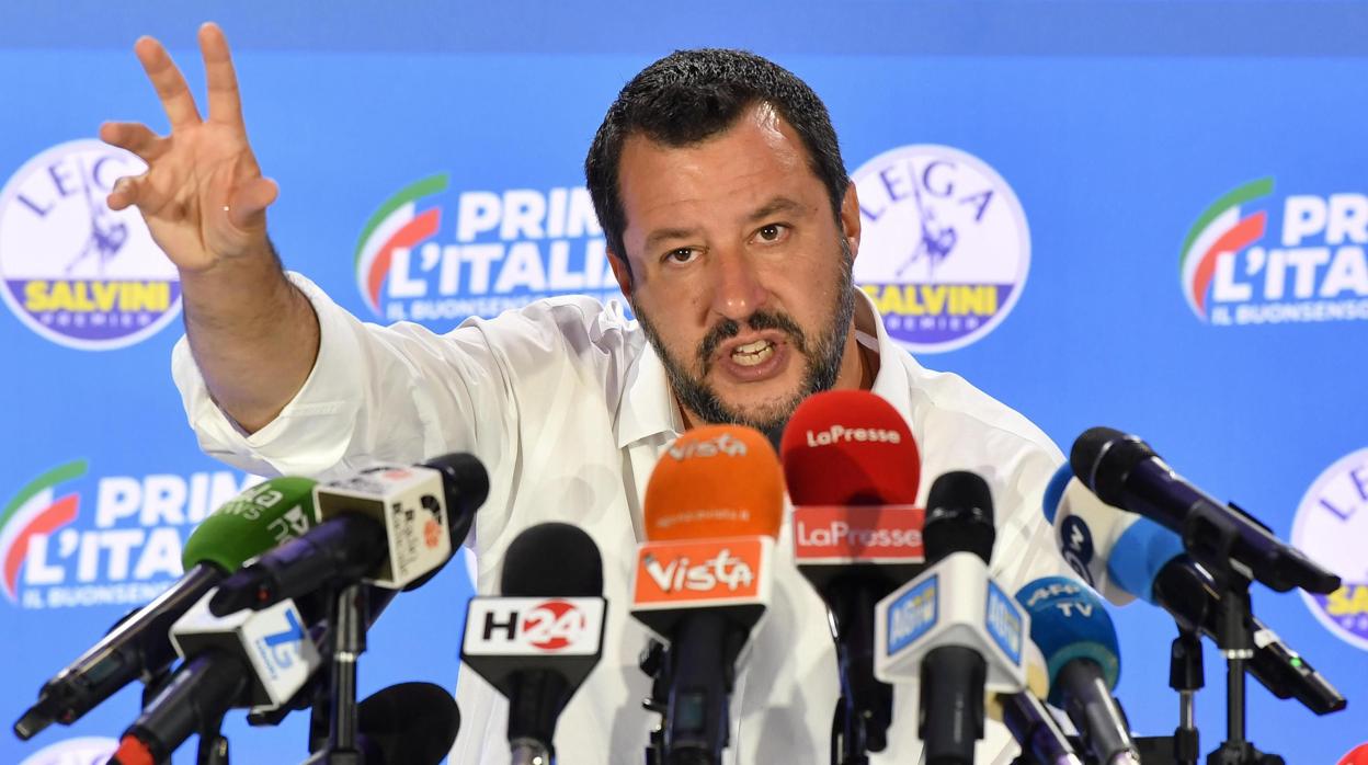 Matteo Salvini, ministro del Interior italiano y líder de la Liga, este lunes