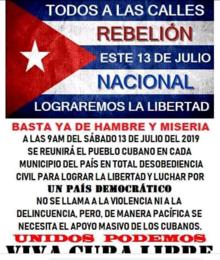 Convocatoria de la jornada de rebelión