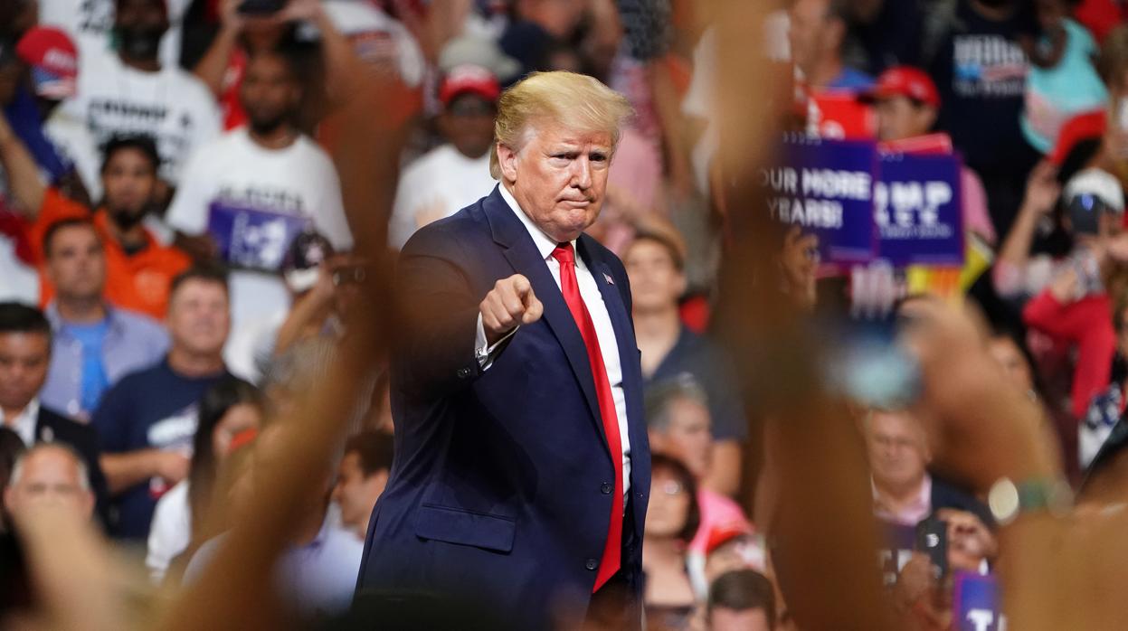 Donald Trump, este martes durante el lanzamiento de su campaña para 2020 en Orlando (Florida)