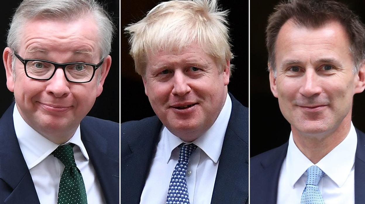 Michael Gove, Boris Johnson y Jeremy Hunt
