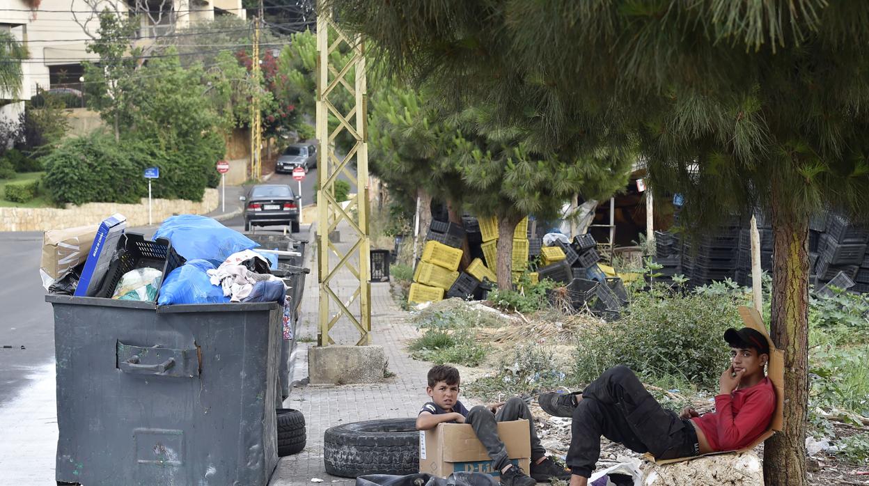 Niños sirios en Beirut, Líbano